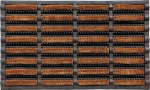 Deurmat LxBxS 750x450x mm zwart/naturel