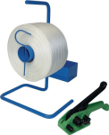 Omsnoeringsset met draagbare dispenser Bandlengte m, bandbreedte