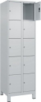 Compartimentkast 2 x 5, poten 600mm lichtgrijs RAL 7035, lichtgrijs RAL 7035 C+P Evolo Plus