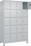 Vakkenkast 4 x 5, poten 1200mm lichtgrijs RAL 7035, lichtgrijs RAL 7035 C+P Evolo Plus