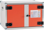 Sicherheitsschrank mit Stapelfüßen HxBxT 620x890x660 mm, Ladeschrank grau/orange, CEMO lockEX Premium