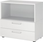 Regalschrank Regal, Schübe, Stellfüße HxBxT 748x800x417 mm weiß/weiß Hammerbacher FlexWall