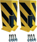 L-vormige beschermhoeken met rol Plaatstaal HxL 400x155/155 mm, zwart/geel GEWA, 2 stuks in doos