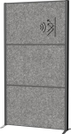 Partition wall system with feet 3x Acoustic dark grey anthracite Mouth