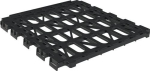 Hangend rek voor rolcontainers Gerecycled HDPE zwart, met 2&3 wanden Basislijn
