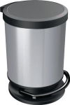 Pedaalemmer 20 l, BxH 302x432 mm, zilverkleurig kunststof Rotho PASO