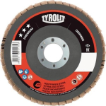 Fächerscheibe Ø 125 mm Körnung 40 gekröpft rostfreier Stahl CA Tyrolit Premium Ceramic