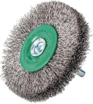 Ronde borstel Ø 60 mm Draaddikte 0,2 mm 18 mm 15000 min-¹ Roestvrij staal Lessmann