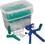 Fliesen-Nivelliersystem 250 Laschen (2 mm), 250 Keile (breit) 1 Zange Classic Sets