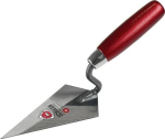 Hamburger vorm pleisterspaan LxB 265x75 mm roestvrij staal met houten handvat roestvrijstalen zwaan