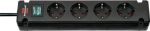 Steckdosenleiste 16 A 230 V schwarz Steckdosen 4 1,5 m H05VV-F 1,5 mm² Brennenstuhl Bremounta