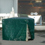 Gitterboxabdeckhaube BxL 850x1250 mm grün mit Reißverschluss