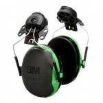 Ear muffs SNR 26 dB, green, helmet attachment 3M Peltor X1P3