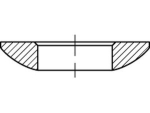 Bolvormige schijf, vorm C 31x56x11,2 mm, gegalvaniseerd