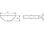 Woodruff keys DIN 6888 3x3.7 mm