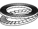 Keilsicherungsscheibe geklebt 3 3,4x7x1,8 mm, zinklamellenbesch. Nord-Lock