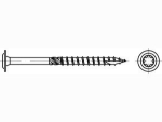 Bouwschroef met schijfkop 10x450 mm, gegalvaniseerd Binnenzeskant T40