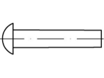 Halfronde klinknagel DIN 660 5x40 mm Koper