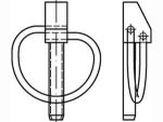 Standaard opvouwbare splitpennen KS 10x42, gegalvaniseerd staal DIN 11023
