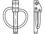 Standaard opvouwbare splitpennen KS 12x55, staal gal Zn 8 DiSP DIN 11023