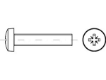 Draadschroef DIN 7985-Z M 6x45 mm, gegalvaniseerd Pannenkop met kruisgleuf