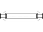 Spanschroefmoer DIN 1480 M 20x200 mm, thermisch verzinkt