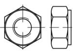 Hexagon nut for bolts DIN2510 NF M 33 mm, raw 1.7218