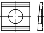 HV vierkante schijf DIN 6918 23 mm, thermisch verzinkt