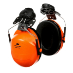 Ear muffs SNR 28 dB, orange, helmet attachment 3M Peltor H31P3E 300