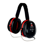Ear muffs SNR=35 dB, black/red, neckband 3M Peltor Optime H540B-412-SV