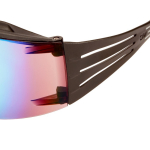 Safety goggles with black temples Orange mirrored windscreen 3M SecureFit 400X SF416XAS-BLK-EU