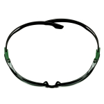 Safety goggles green/black temples, grey lens IR1.7 3M SecureFit 500 SF517ASP-GRN-EU