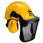 Forestry worker combination G3000M yellow, earmuffs, mesh visor 3M G3000MGU51V5B-FPA