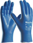 Handschuhe Nitril vollbeschichtet Gr.8 blau, EN ISO 374-5/EN 388 Kat.III ATG MaxiDex