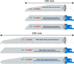 Säbelsägeblattsatz Pro Demolition Blade Bi-Metall harte Zähne 6 tlg. Bosch 2.607.011.820