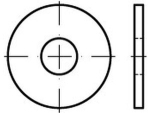 Vlakke schijf ISO 7093-1 voor M 8, gegalvaniseerd grote serie, 200 HV