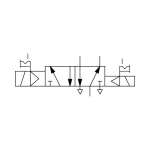 5/2-wegklep met differentiële zuiger G 1/4, 110 VAC bistabiel, elektropneumatisch