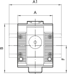 Luftabnahme Serie Syntesi BG 1, 1 x G 1/4, Abgänge 3 x G 1/8 ohne Buchsen