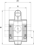 Absperrventil Serie Syntesi BG 1, ohne Buchsen., Abluft G 1/8 ohne Buchsen