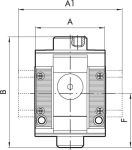 Absperrventil Serie Syntesi BG 1, ohne Buchsen, Abluft G 1/8 ohne Schalldämpfer