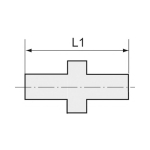 Dubbele nippel, reduceer AG G 3/8" G 1/4" SW 18 Roestvrij staal 1.4408