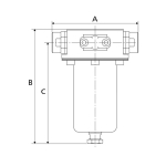 Edelstahl- Filter 50 µm, G 1/2" Edelstahl 1.4404