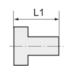Reduziernippel AG 1/2" x IG 3/8" SW 22, max 20 bar Edelstahl 1.4408