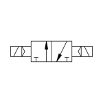 3/2-Wegeventil G 3/8, 110 V AC bistabil, elektropneumatisch