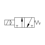 3/2-Wegeventil G 3/8, NC, 12 V DC bistabil, elektropneumatisch