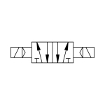 5/2-Wegeventil G 1/2, 24 V AC bistabil, elektropneumatisch