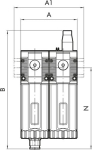 Filter & Öler Serie Syntesi BG 2, G 1, 5 µm, p1 = max. 10 bar RA vollautomatisch