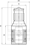 Druckregler Serie Syntesi BG 2, G 1, p1 = max. 13 bar p2 = 4 bar ohne Manometer