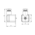 Kabelstekker Type A, 200-240 V, AC/DC, LED M16 IG