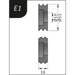 Biegerollen Typ E1 für SBM 110 Metallkraft 3880121